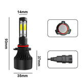 2 PCS S2 9005 / HB3 / H10 DC9-36V / 25W / 6000K / 2500LM IP68 Car LED Headlight Lamps